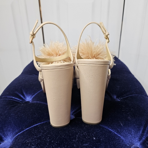 MICHAEL MICHAEL KORS Feather Pompom Platform Sandals - Picture 8 of 14